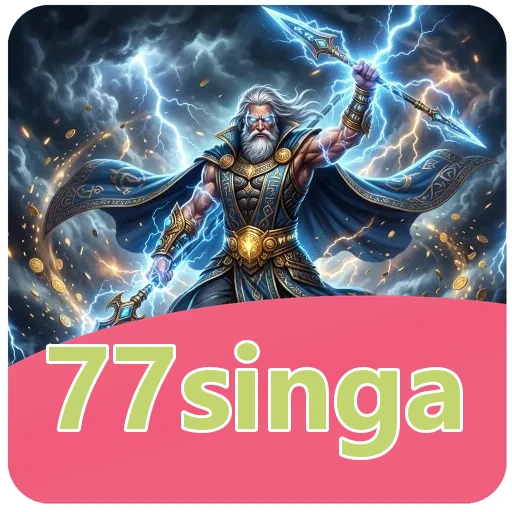 Ikon 77singa untuk syarat Android pada halaman unduh